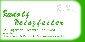 rudolf weiszfeiler business card